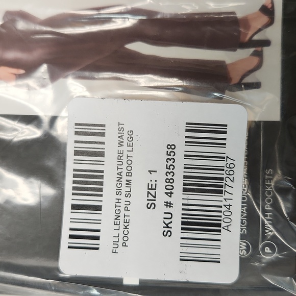 ❤️NWT VINTAGE TORRID LEGGING - FAUX VEGAN LEATHER - SLIM BOOTCUT LEG - POCKETS - Picture 8 of 14